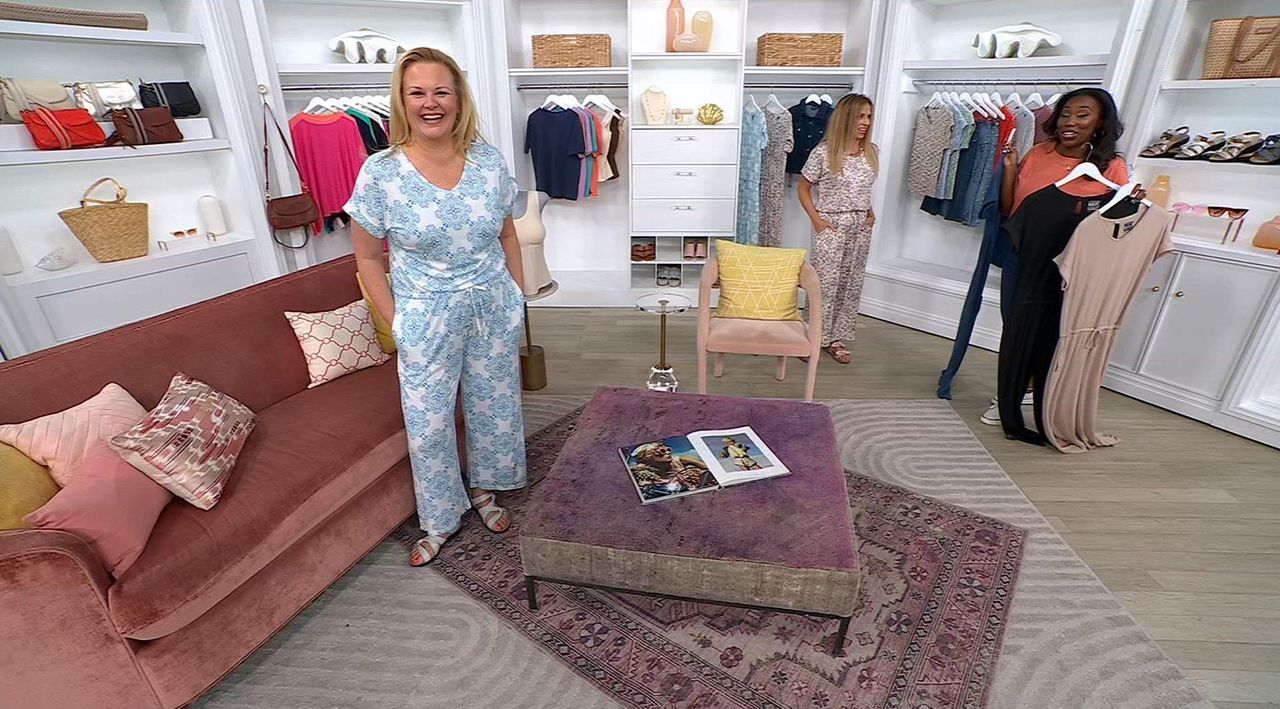 MUK LUKS Dolman Sleeve Cropped Pant Jumpsuit - QVC.com