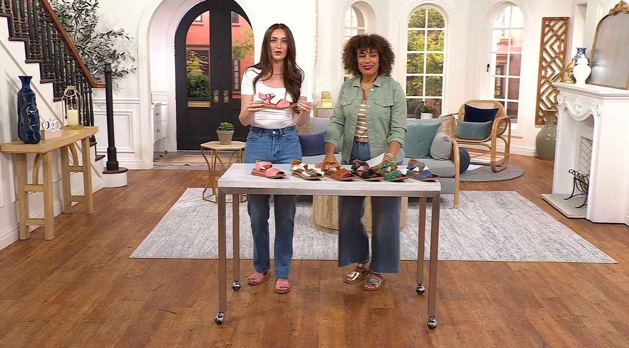 Miz Mooz Leather Adjustable Low Wedge Sandals - Haley - QVC.com