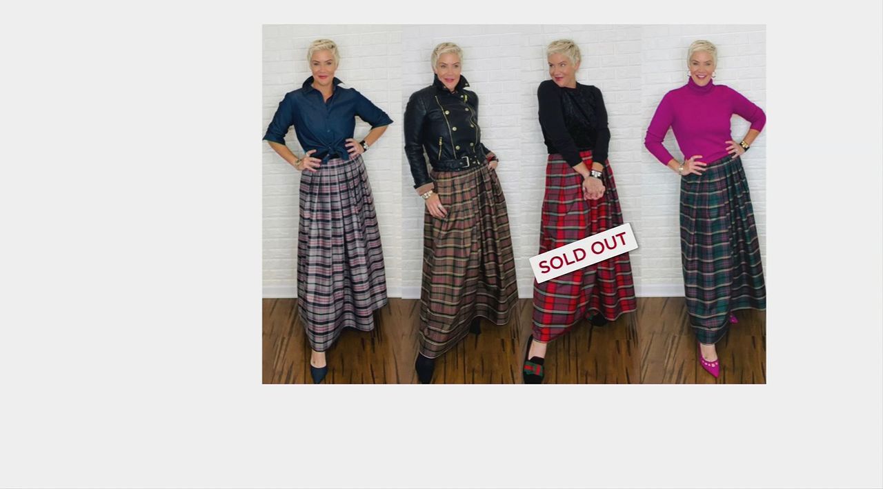 Plaid mini skirt outlet qvc