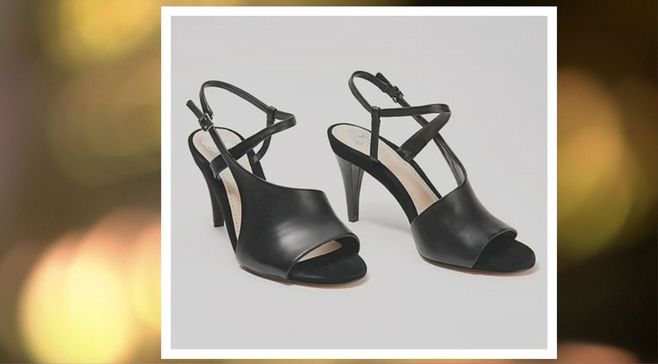 Vince Camuto Leather Heeled Strappy Sandals Razanya QVC