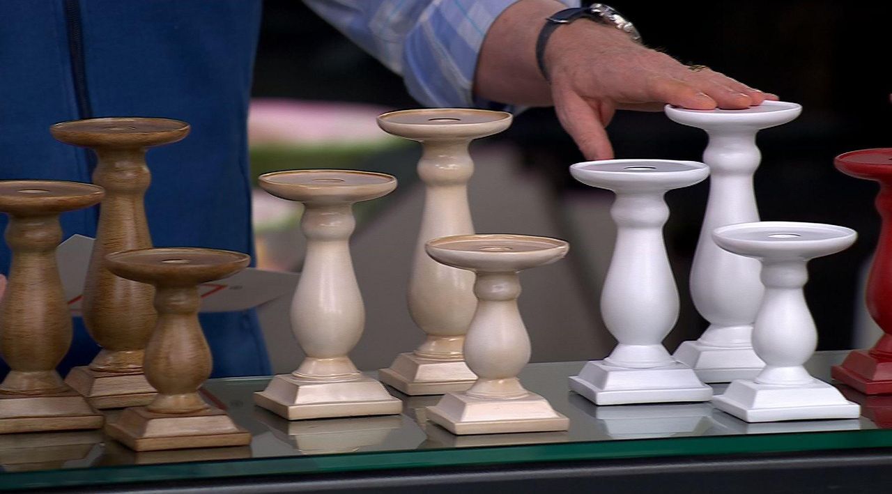 Set of 3 Flippable Pedestal Candleholders by Valerie - QVC.com