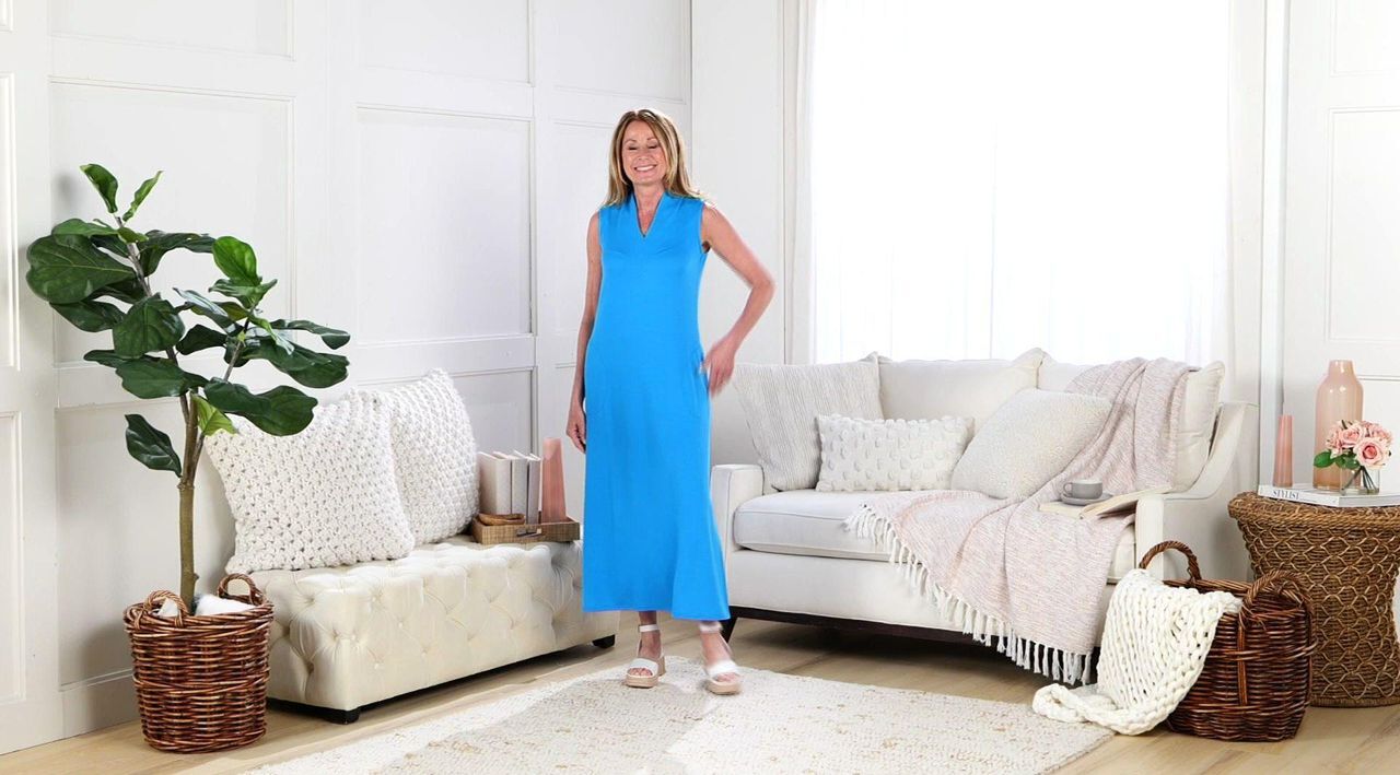 Brandis Dress Out Loud Acquitted Knit Maxi Tank Dress - QVC.com