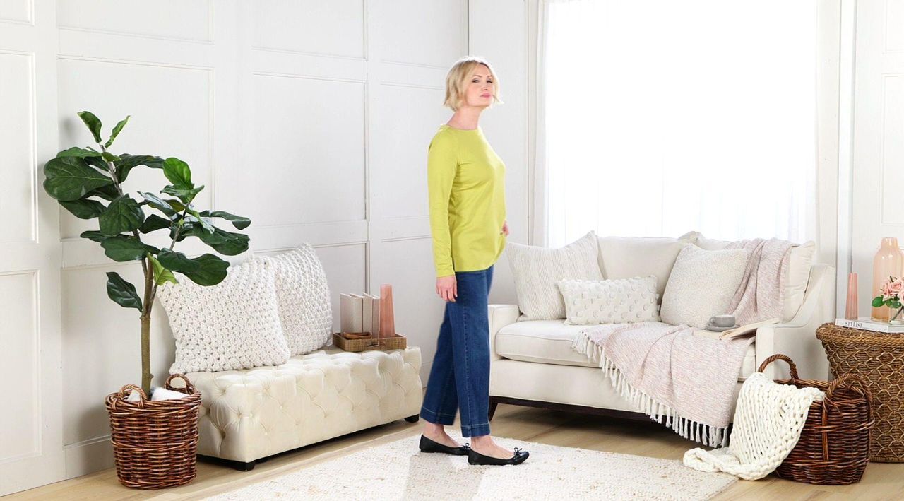 Belle by Kim Gravel TripleLuxe Knit Bateau Long Sleeve Top