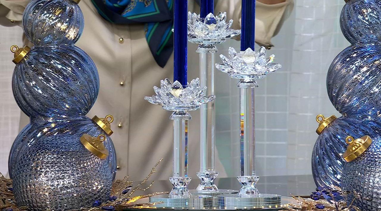 Set of 3 Faceted Glass Lotus Pedestals by Valerie - QVC.com