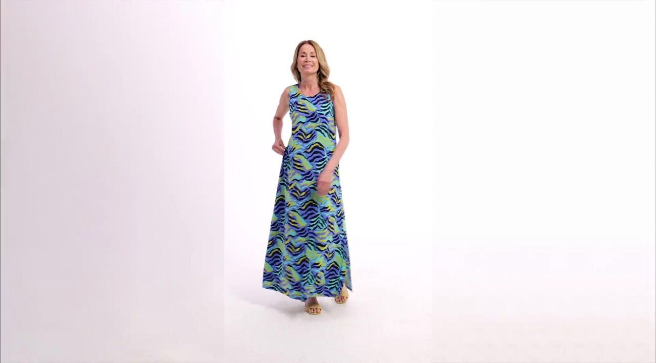 qvc attitudes by renee maxi dresses Attitudes by Renee Como Jersey ILLUSION WAIST Maxi Dress