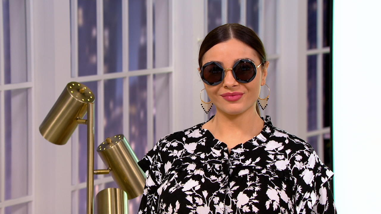 Katrina Szish for Bertha Round Sunglasses Jim i QVC