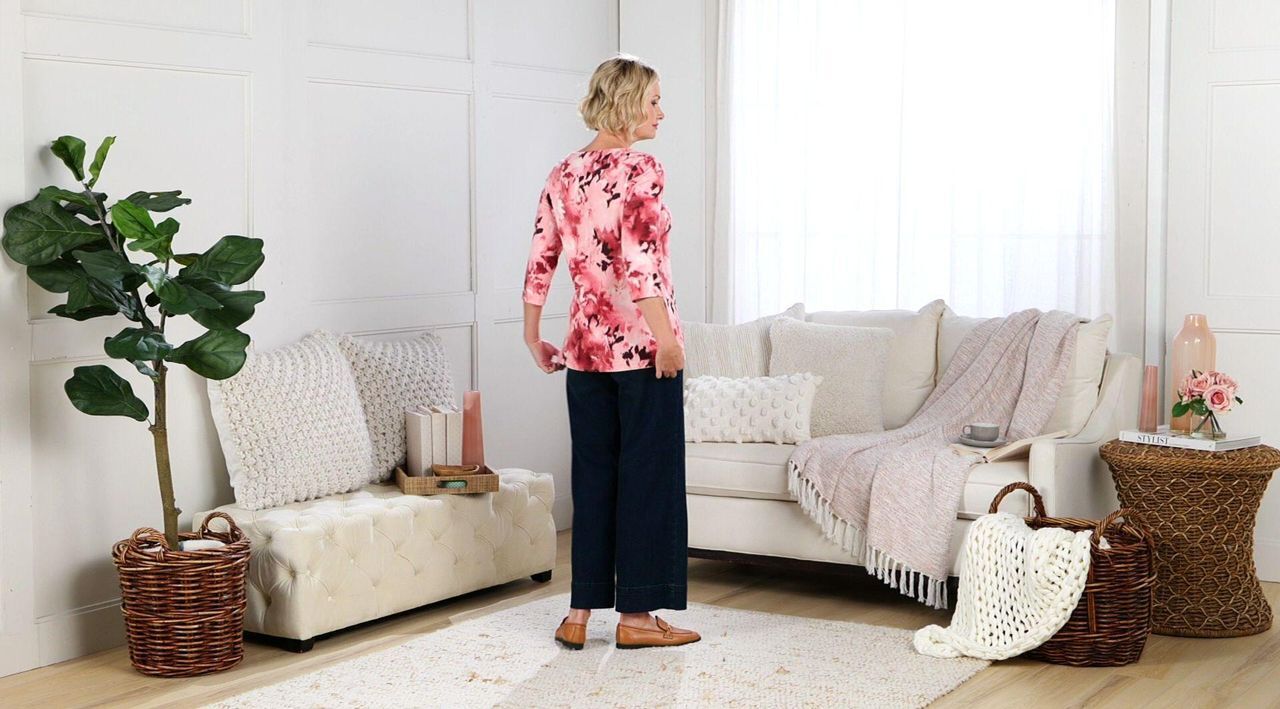 Denim & Co. Regular Perfect Jersey Boatneck Tunic - QVC.com