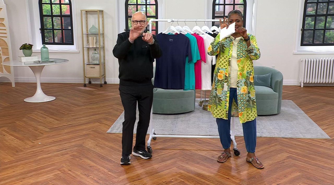 Denim & Co. Essentials True Cotton Jersey V-Neck Tunic - QVC.com
