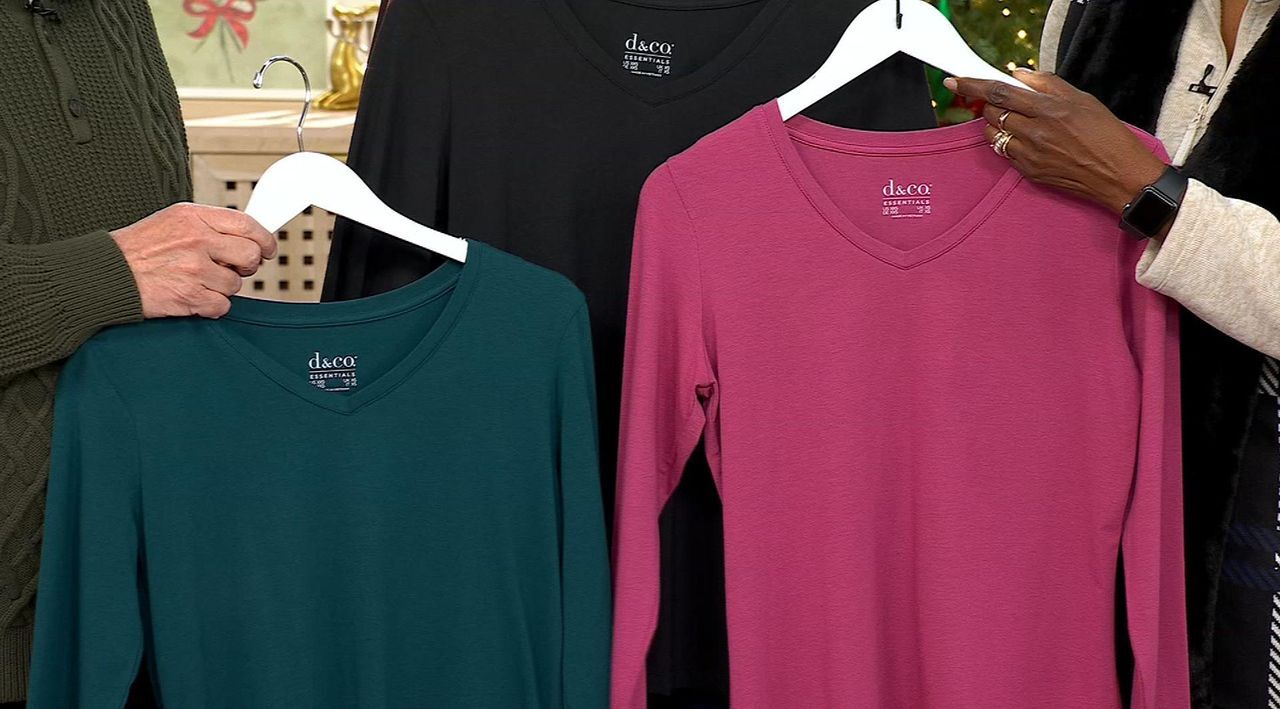 Denim & Co. Essentials So Soft Jersey 3-Pack V-Neck Tops - QVC.com