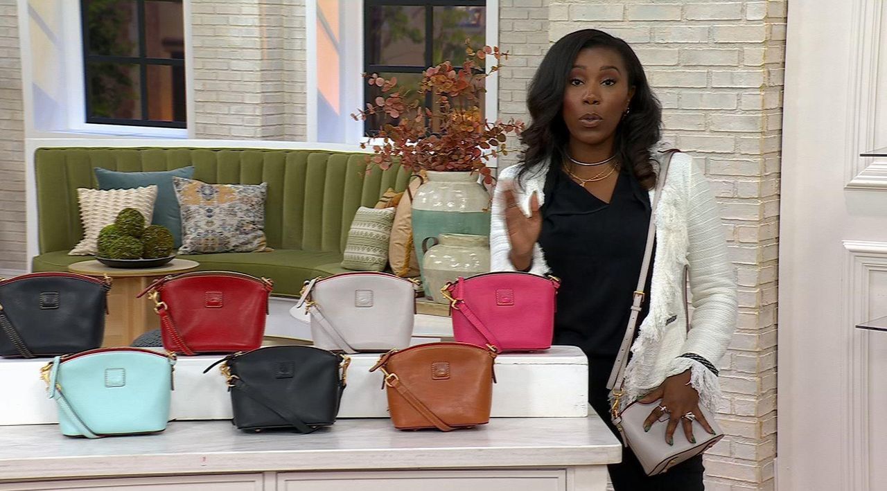 Dooney & Bourke Florentine Leather Mini Domed Crossbody - QVC.com