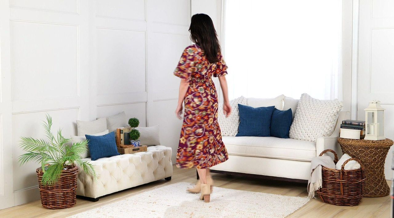 Boho retailers maxi skirt qvc