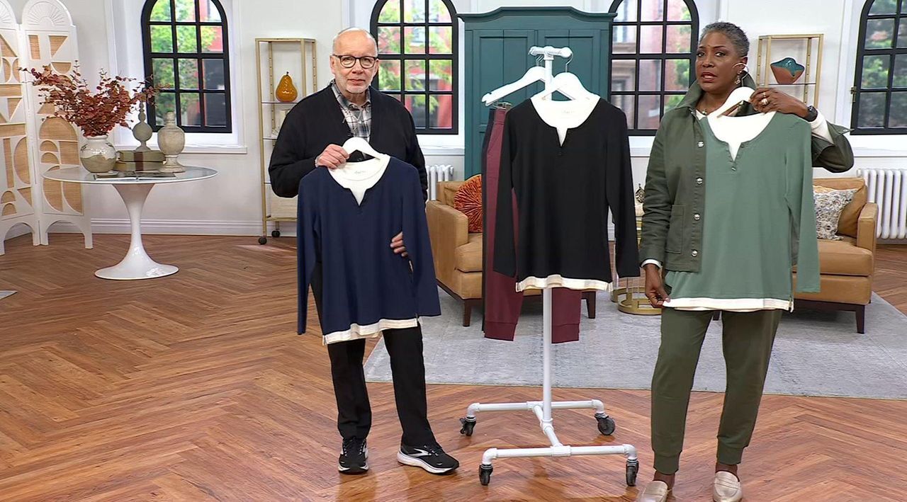 Denim & Co. Essentials So Soft Jersey Henley 2fer Top - QVC.com