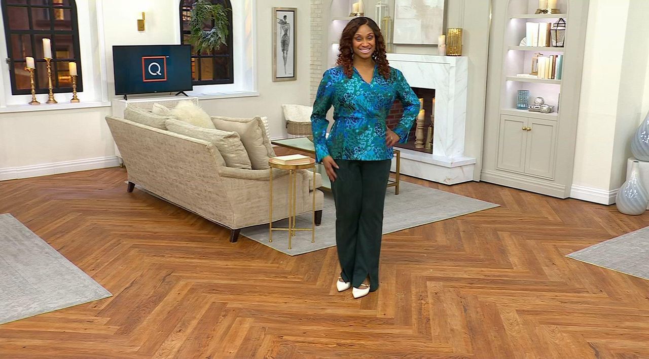 Isaac Mizrahi Live! Woven Crepe Peplum Blouse with Collar - QVC.com