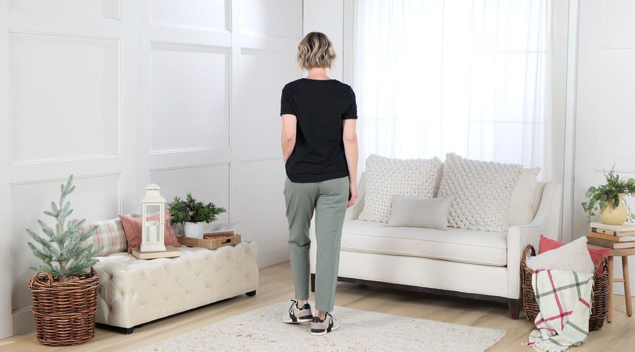 zuda Z-Knit Regular French Terry Tapered Pant - QVC.com