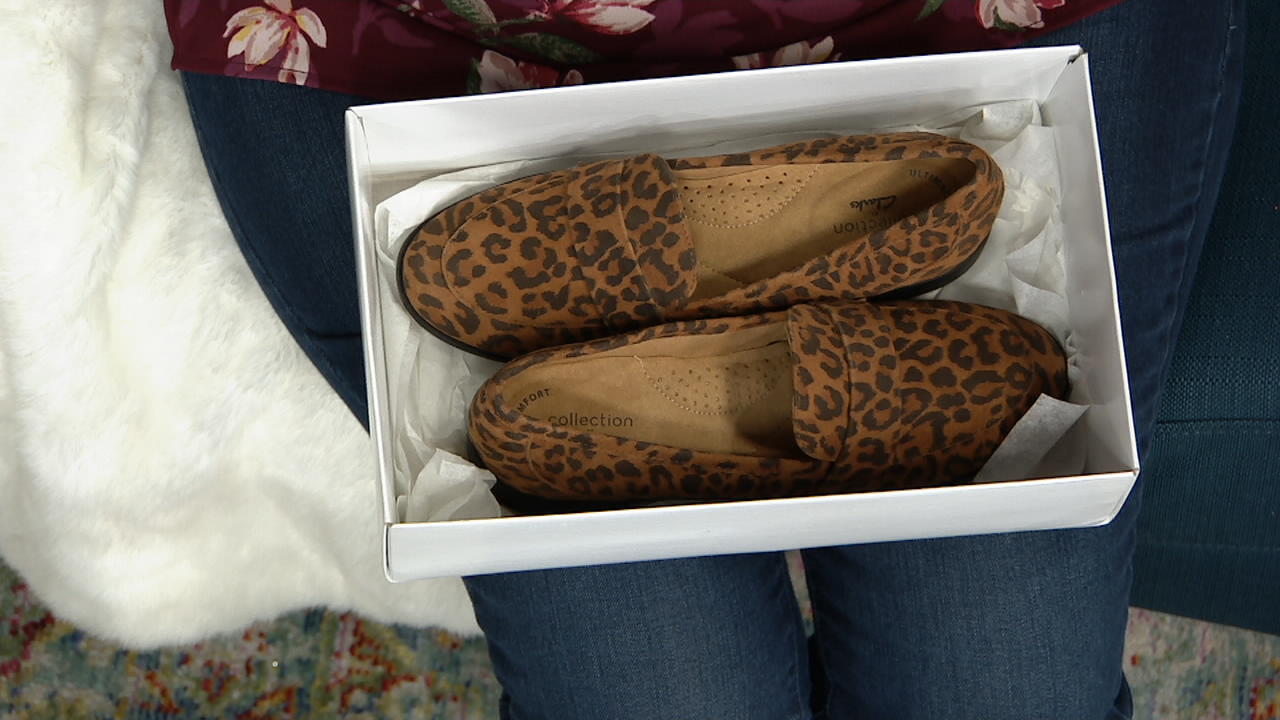 qvc clarks loafers
