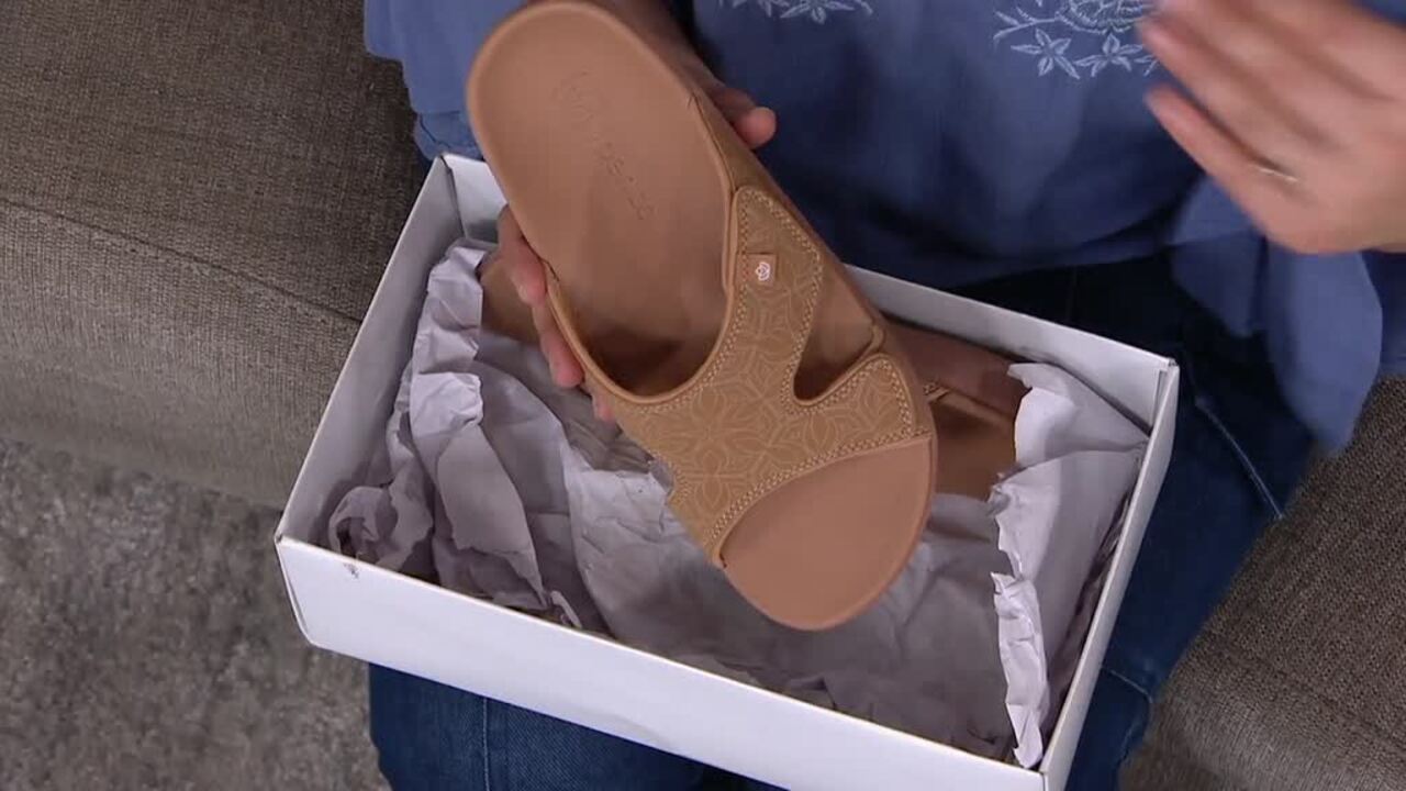 Qvc spenco deals slide sandals