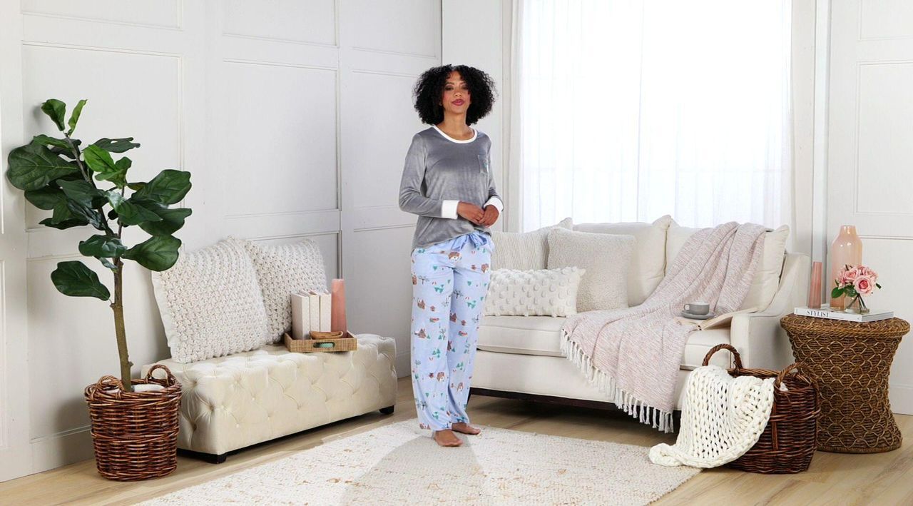 Cuddl Duds Ultra Plush Velvet Fleece Pajama Set