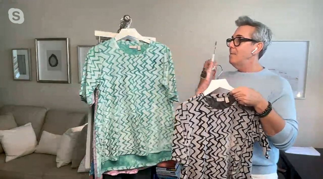 LOGO by Lori Goldstein Knit Jacquard Hi-Low Hem Top - QVC.com