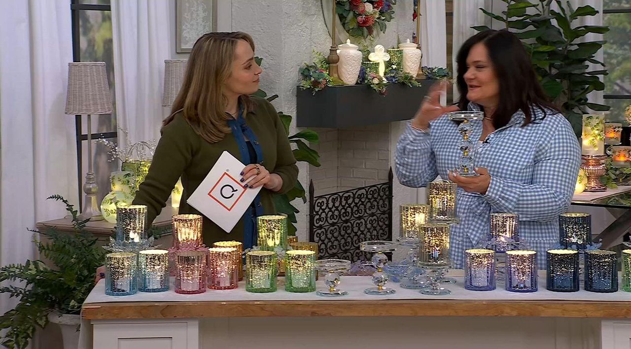 Set of 3 Faceted Glass Crystal Pedestals by Valerie - QVC.com