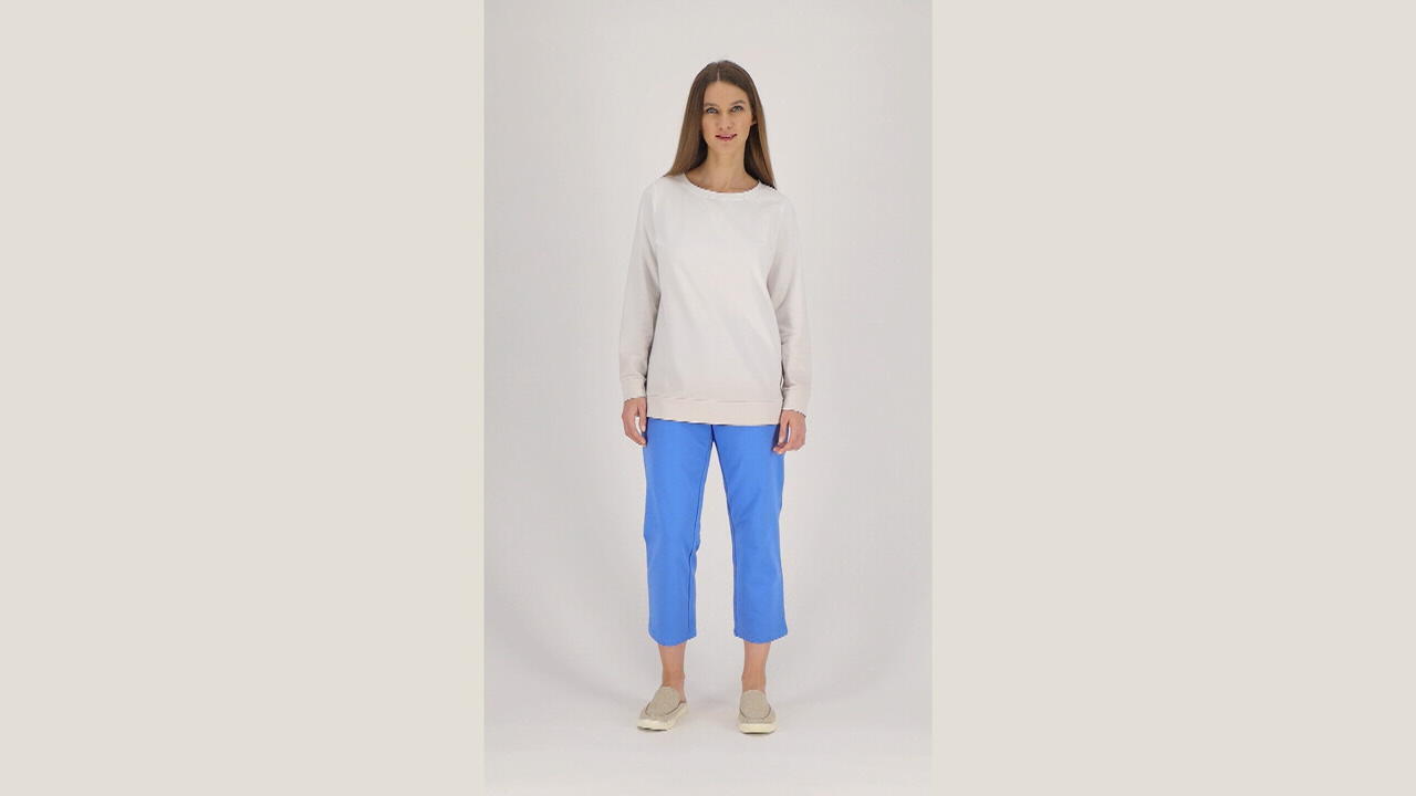 NWT JUST MY SIZE FRENCH TERRY JERSEY KNIT PANTS WITH POCKETS  3X Iris 
