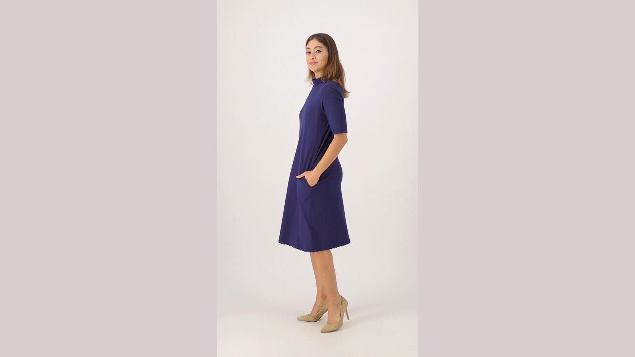 Philosophy apparel elbow clearance sleeve knit swing dress