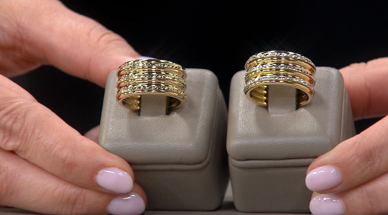 Qvc eterna on sale gold rings