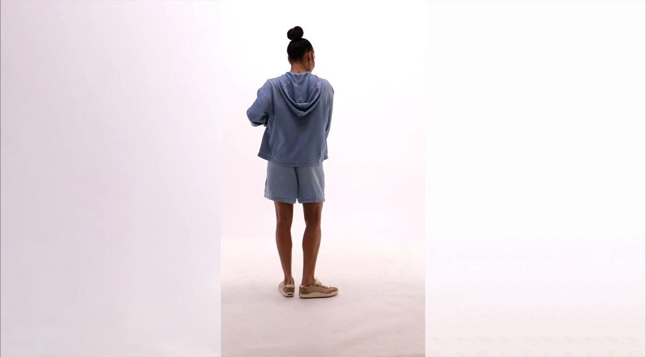 Peace Love World Denim Long Sleeve Lace Up Hoodie - QVC.com
