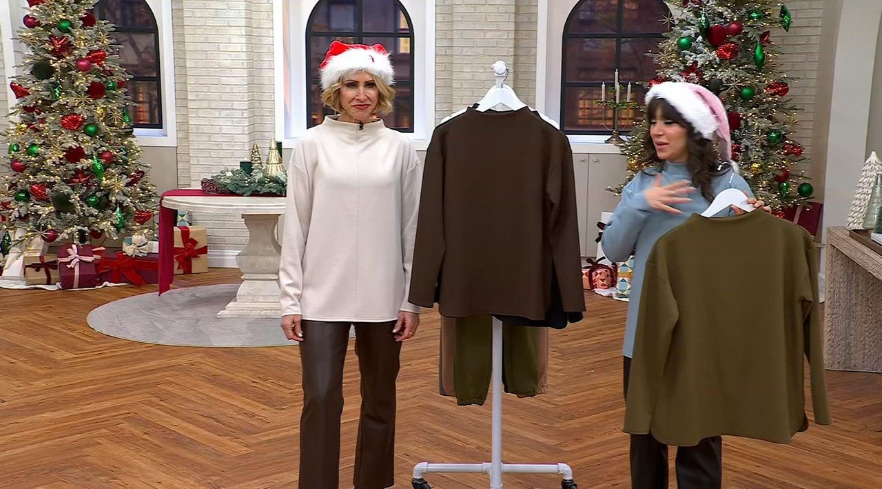 Martha Stewart Signature Comfort Stretch Modern Funnel Neck Top