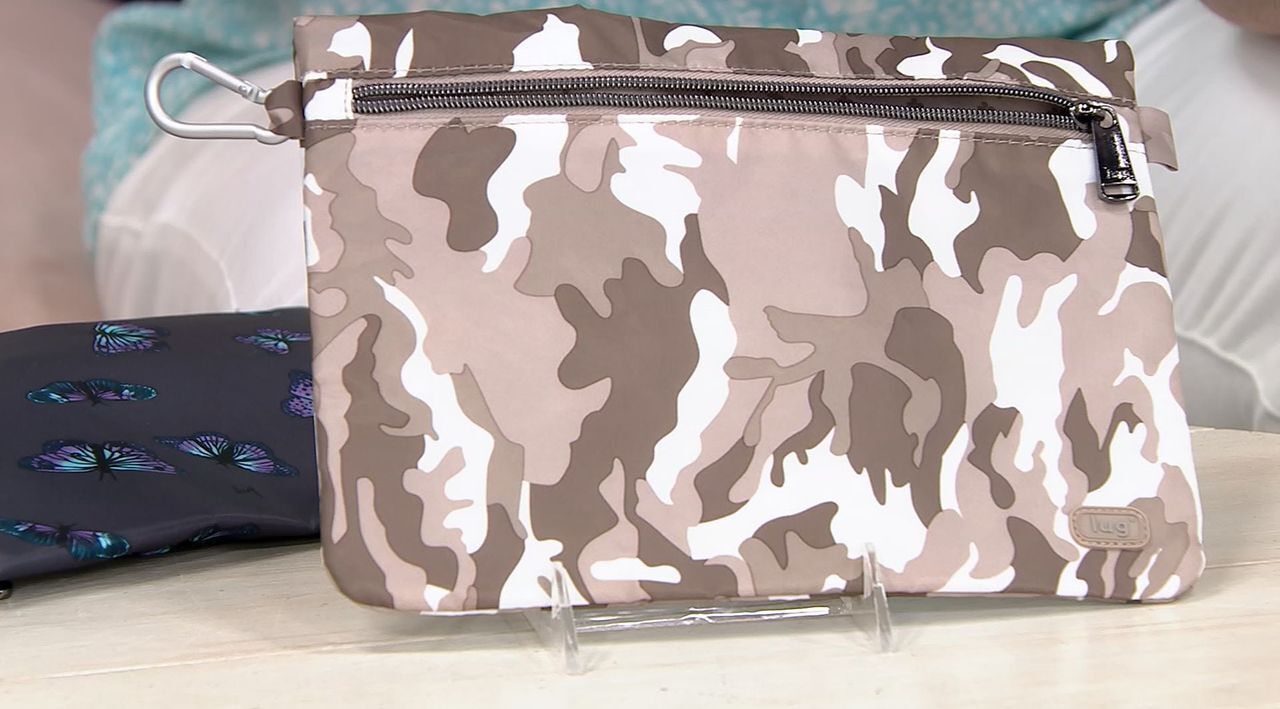 Kerstin Lindquist x Lug Set of 2 Zip Pouches - Buoy - QVC.com