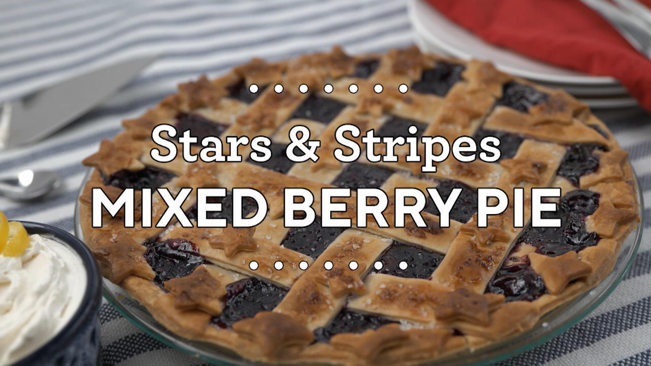 Star and Stripes Mixed Berry Pie