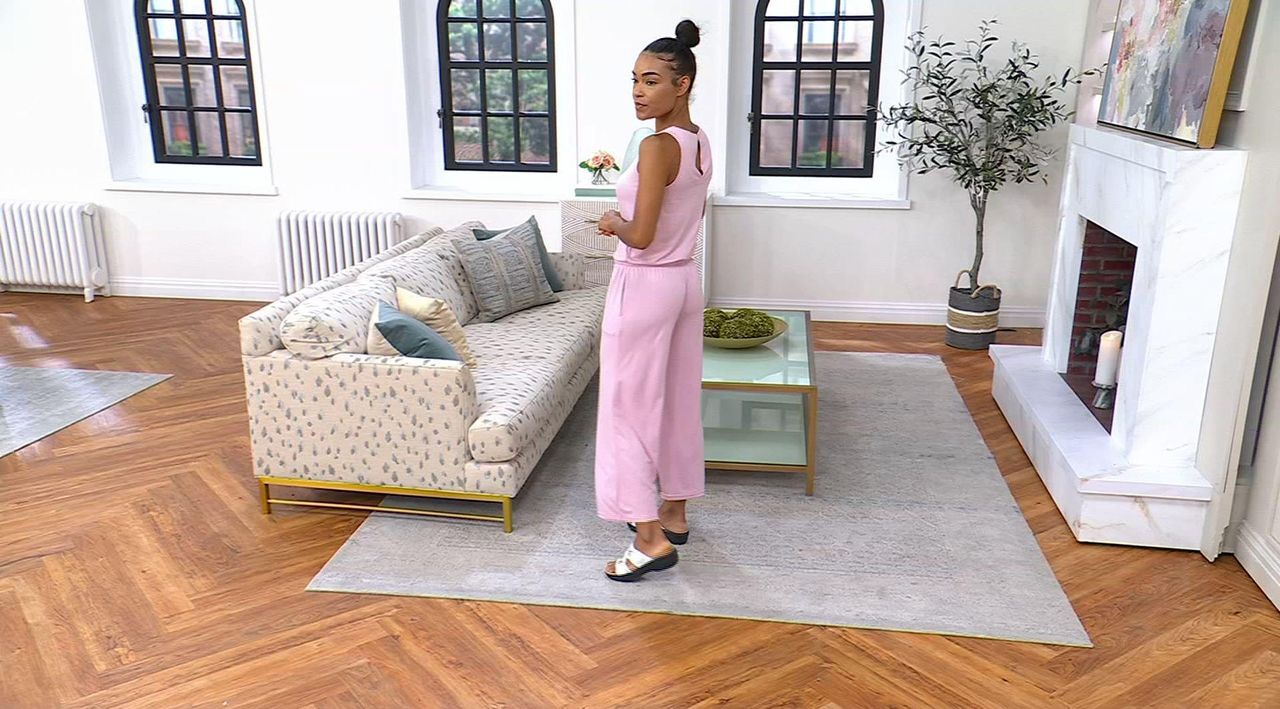 MUK LUKS Cloud Knit Sleeveless V-Neck Crop Jumpsuit - QVC.com