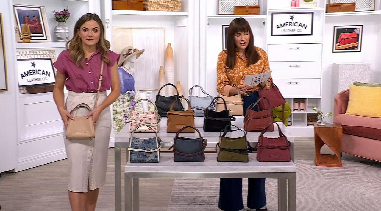 American Leather Co. Auburn Mini Leather Crossbody - QVC.com