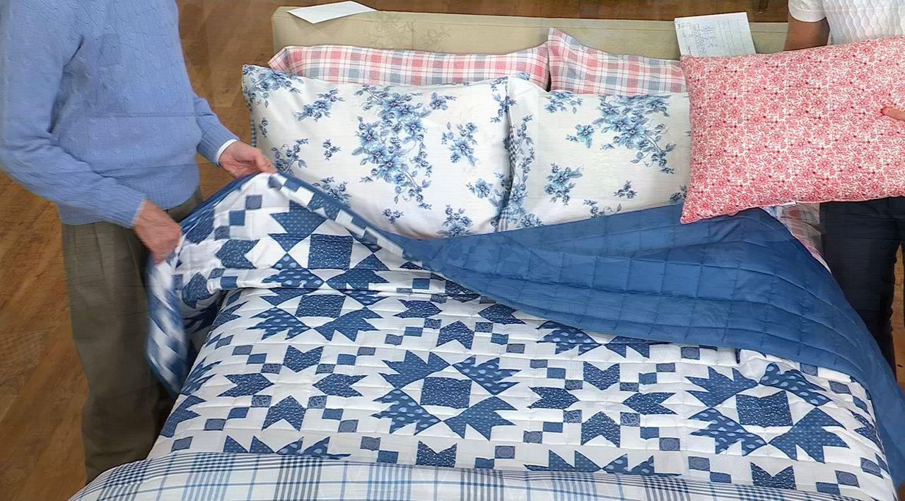 Martha Stewart Morning Glory Comforter Set Full/Queen - QVC.com