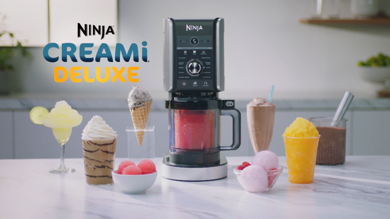 Ninja CREAMi Deluxe 11-in-1 Frozen Treat Maker w/ Extra Pints