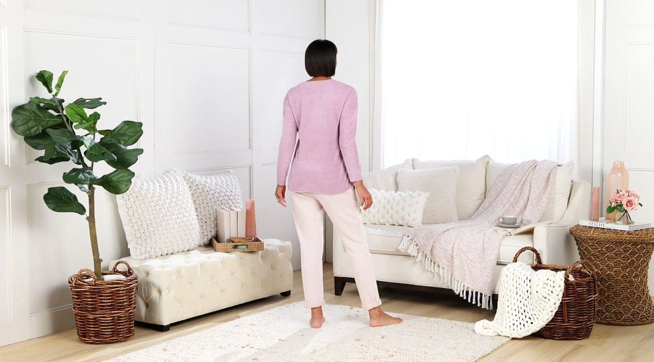 Barefoot Dreams CozyChic Ultra Lite V-Neck Tunic - QVC.com