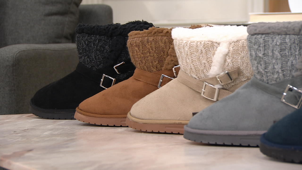 muk luks amee suede faux shearling lined boot