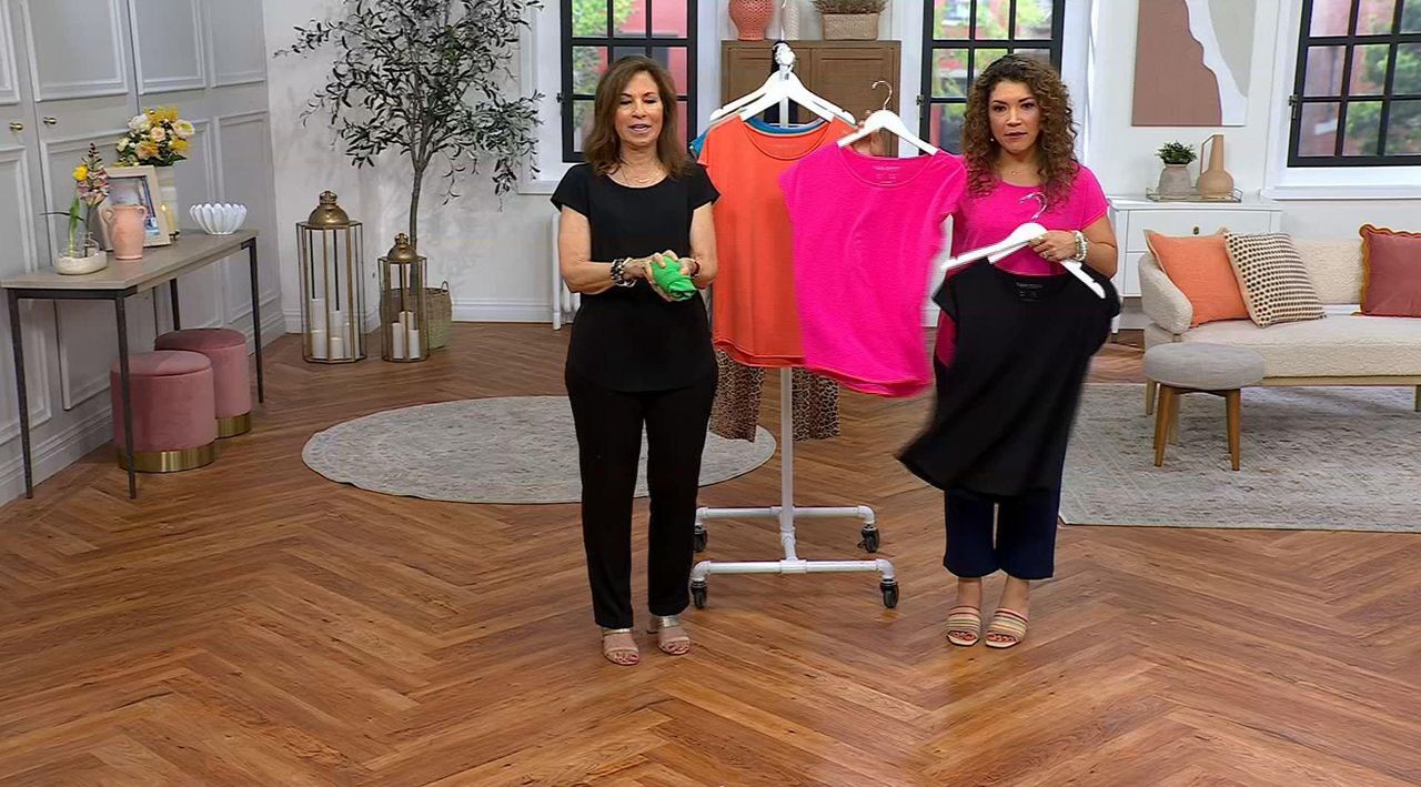 Susan Graver Modern Essentials Liquid Knit Cap-Sleeve Top - QVC.com
