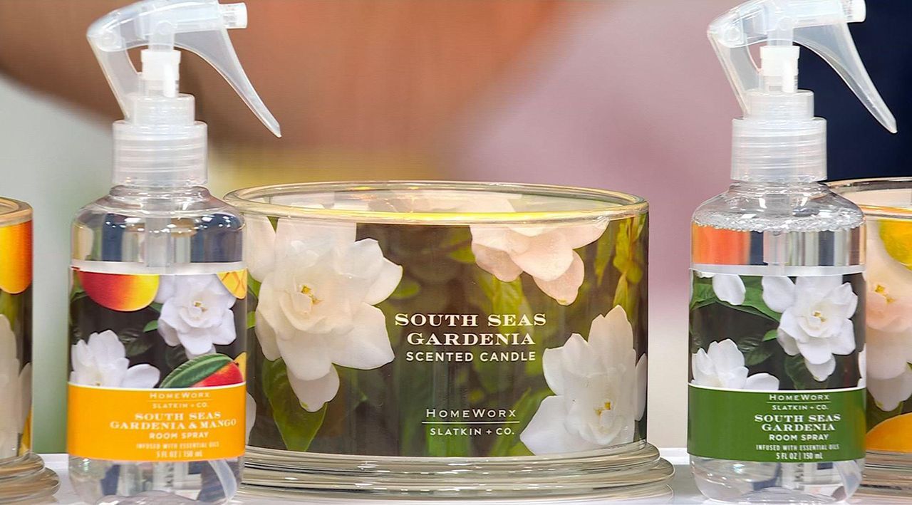 HomeWorx by Slatkin + Co. 18oz Candle & Room Spray Gardenia - QVC.com