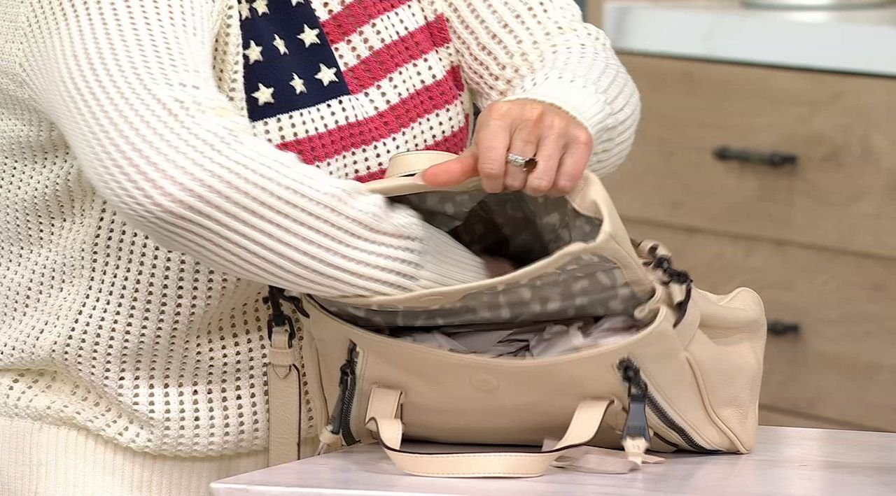 Aimee Kestenberg Leather Bali Double Entry Satchel - QVC.com