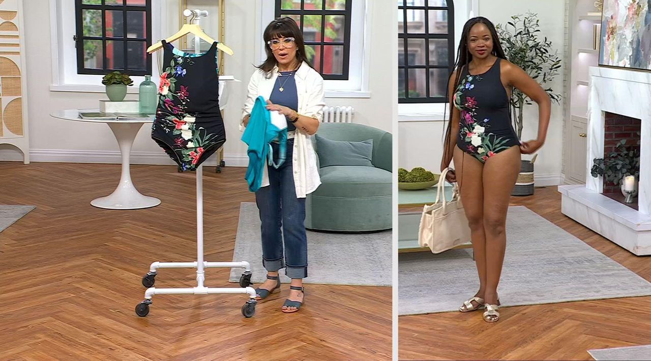 Jantzen Layla Cross Back High-Neck One-Piece - QVC.com