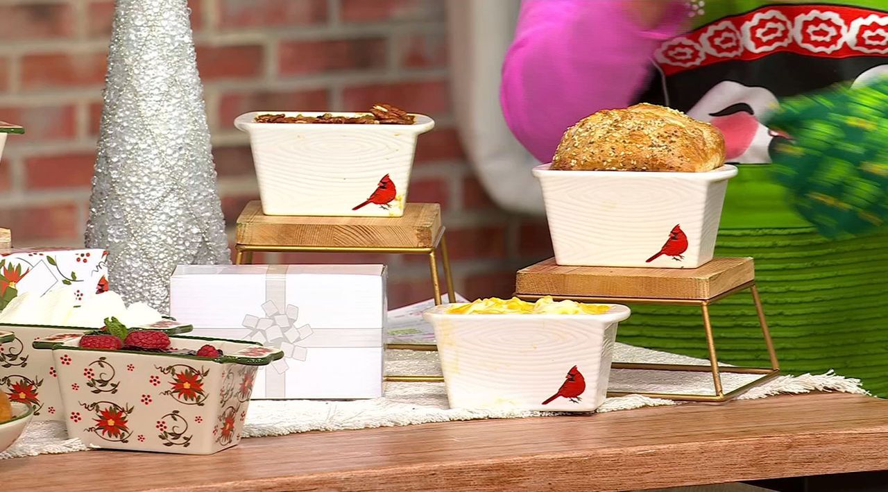 Temp-tations Set of (3) 14-oz Mini Loaf Pans with Gift Boxes - QVC.com