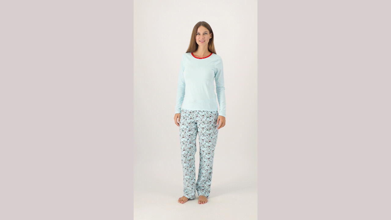 Lands' End Women's Print Flannel Pajama Pants - Small - Evening