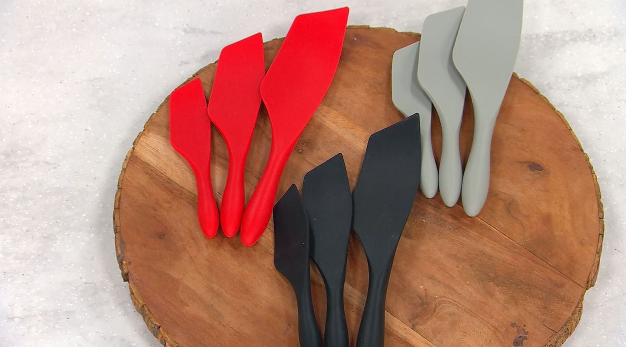 Mad Hungry 3-Piece Silicone Offset Spatula Spurtle Set - QVC.com