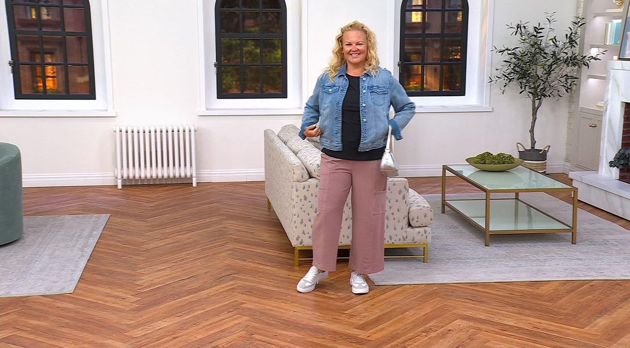 AnyBody Regular Beach Wash French Terry Wide Leg Pants - QVC.com