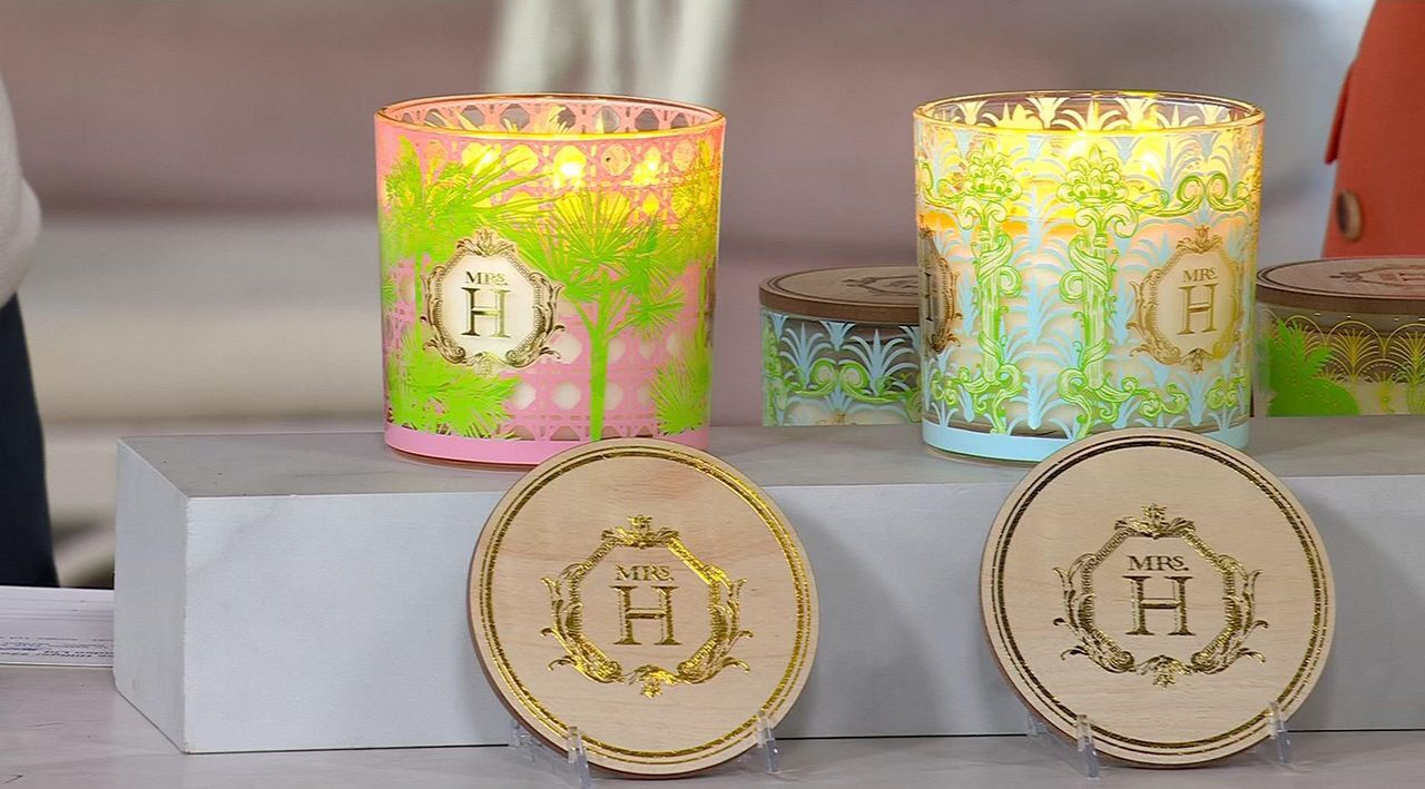Mrs. H by Dee Hilfiger 22oz Bamboo Palm Candle with Wooden Lid