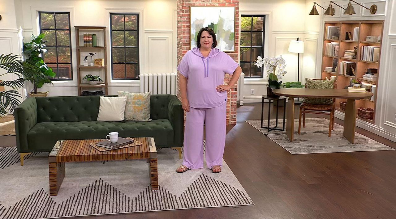 Lug Lounge Brushed Jersey Short Sleeve Hoodie - Coupe - QVC.com