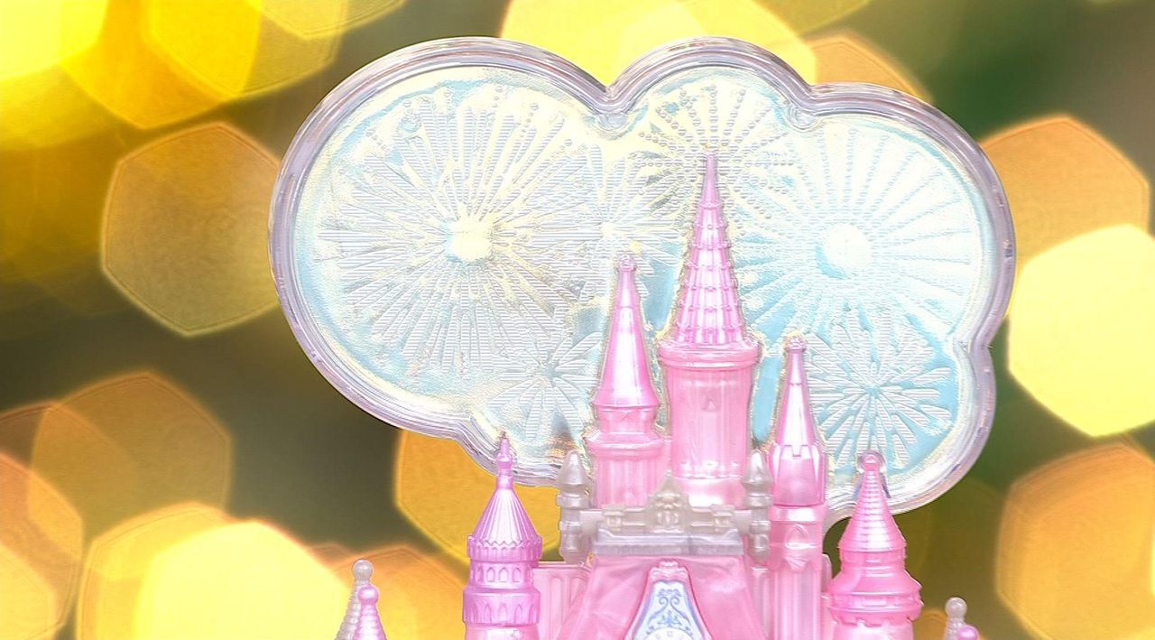 Disney Princess Castle Balcony Snowglobe sold with Box