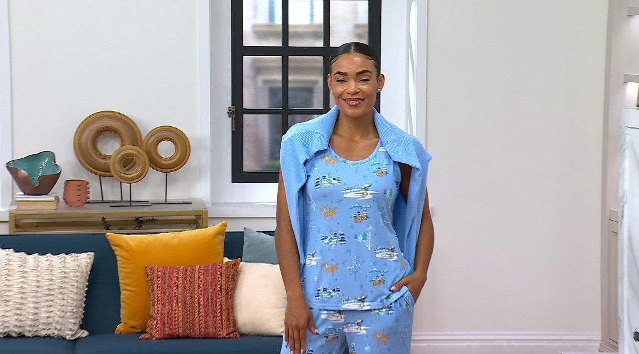 MUK LUKS Sweater Knit & Ribbed Knit 3-Piece Pajama Set - QVC.com