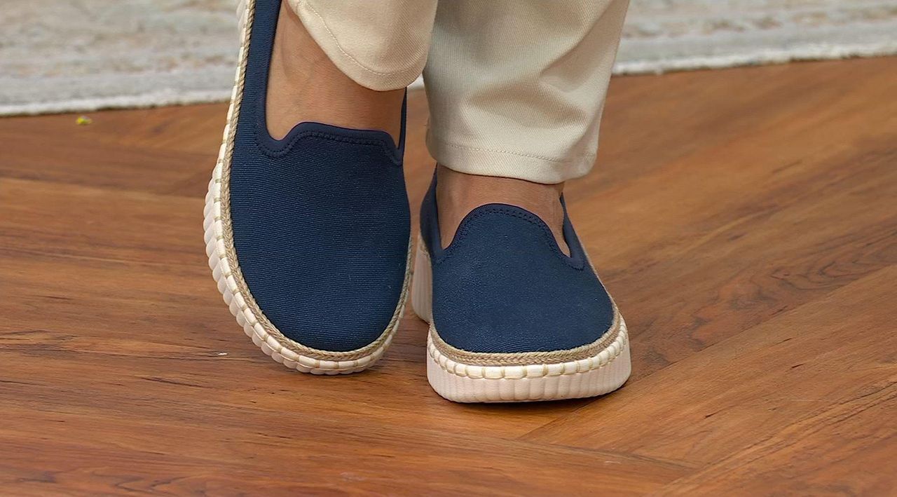 Skechers Wilshire Blvd Canvas A-Line Slip-Ons - QVC.com
