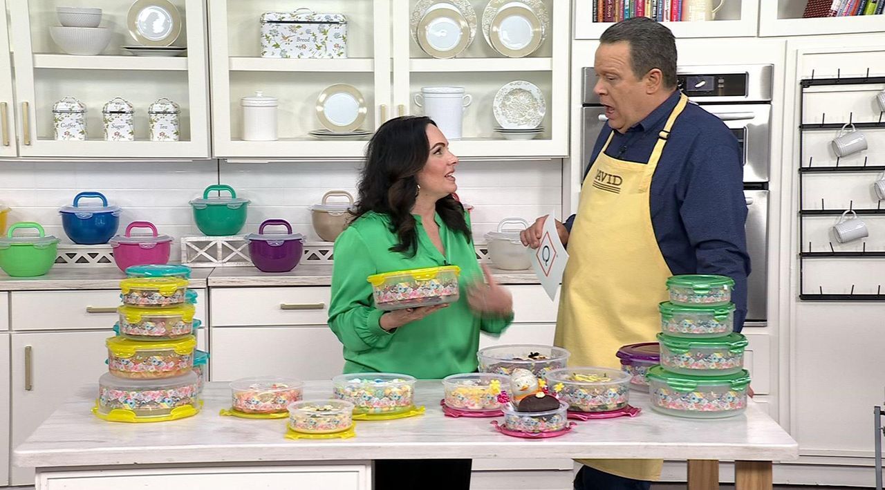LocknLock 4-Piece Nestable Spring Printed Canisters - QVC.com